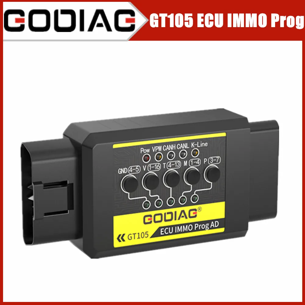 ECU IMMO Prog AD OBD II Break Out Box ECU Connector For Short-circuit OBD2 Draw Power from Car Battery GODIAG GT105 car diagnostic scanner