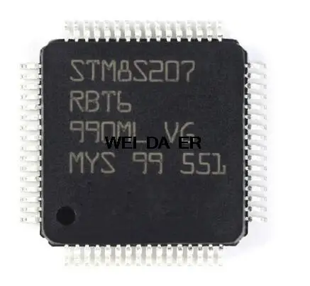 

100% новый Бесплатная доставка STM8S207RBT6 10*10 LQFP64 STM8S207RBT6TR MCU