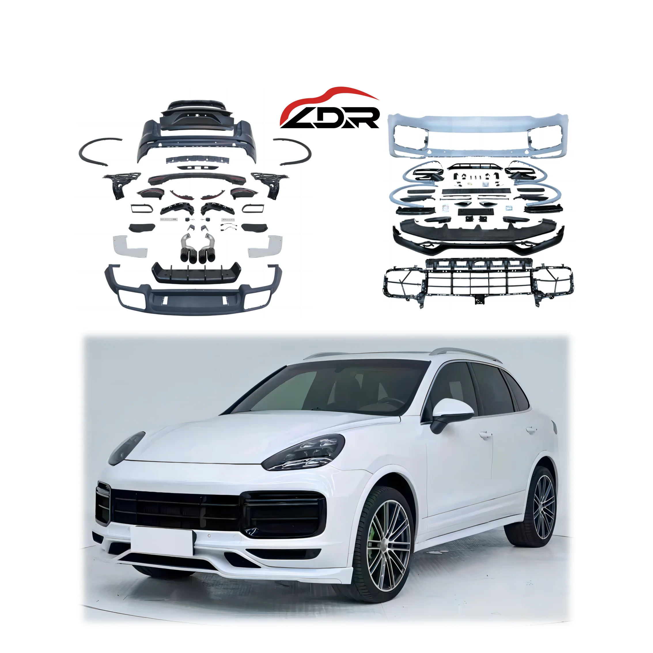Stile Kit Carrozzeria Di Alta Qualità Ldr Factory Con Kit Carrozzeria Ricambi Auto Per Porsche Cayenne 2015-2017 958.2 Aggiornamento A Turbo