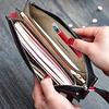 Women's Vintage Oil Wax Leather Zipper Clutch Wallet Female Large Capacity Coin Purse Ladies Wristband Simple Card Holder Wallet 6
