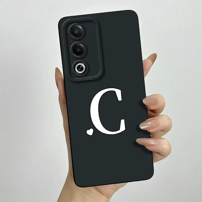 Chic Square Silicone Phone Case with Cute Letters Design