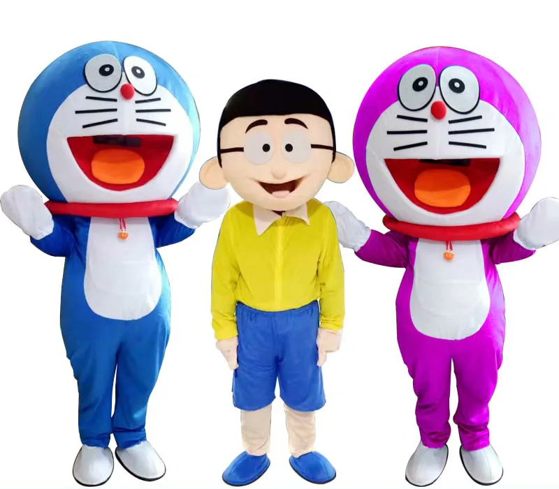 

Super High Quality Doraemon Mascot Costume Robot Cat Cute Character Anime Manga Mascot Costume Adult Suit Cartoon Mascot Costume