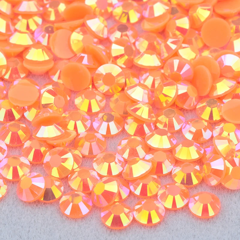 Vibrant Jelly Pink AB Flatback Rhinestones for DIY Nail Art and Crafts
