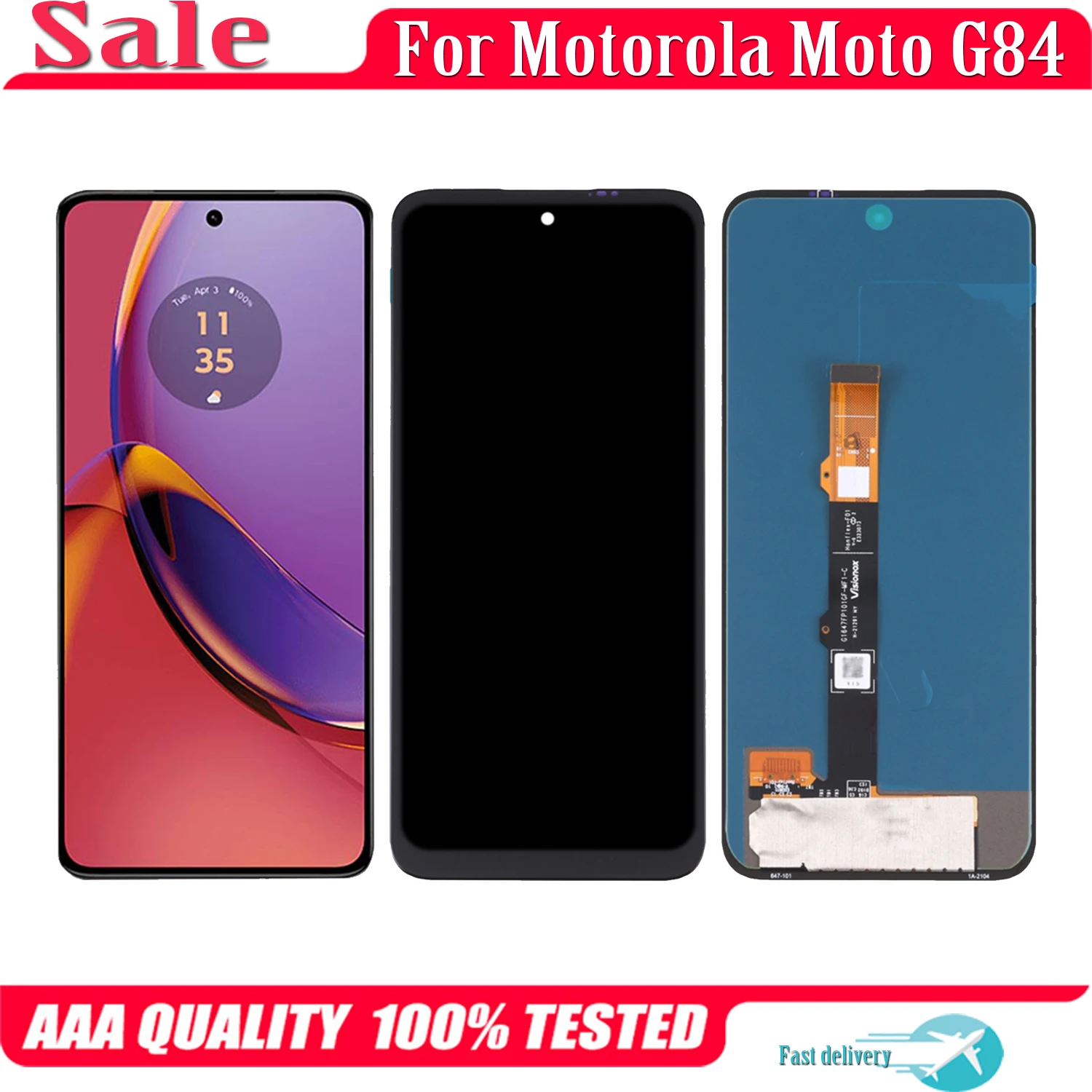 For Motorola Moto G84 LCD Display Touch Screen Replacement Digitizer Assembly