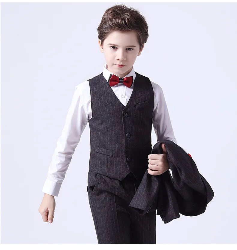 Spring Flower Boys Formal Blazer Tuxedo Clothing Set Teenager Kids Wedding Dress Suit Children Birthday Party Costum