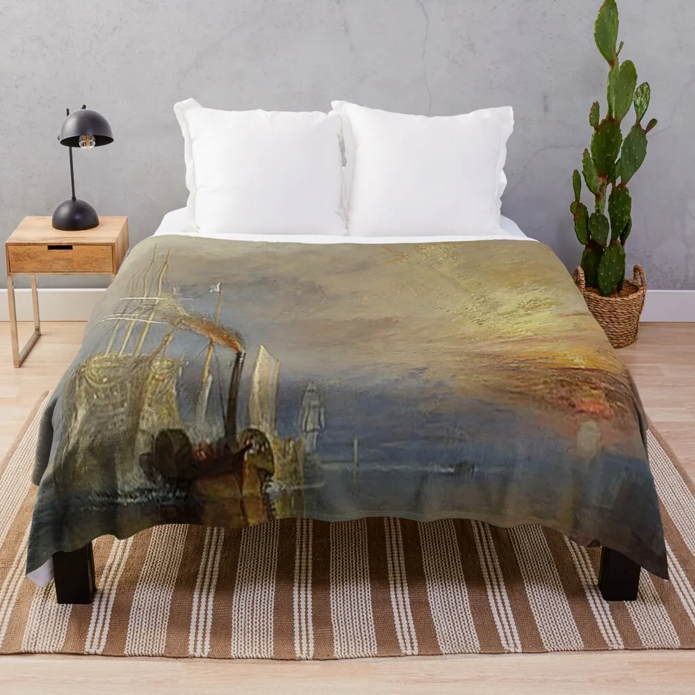 

The Fighting Temeraire JMW Turner Throw Blanket Loose Beach Camping Blankets