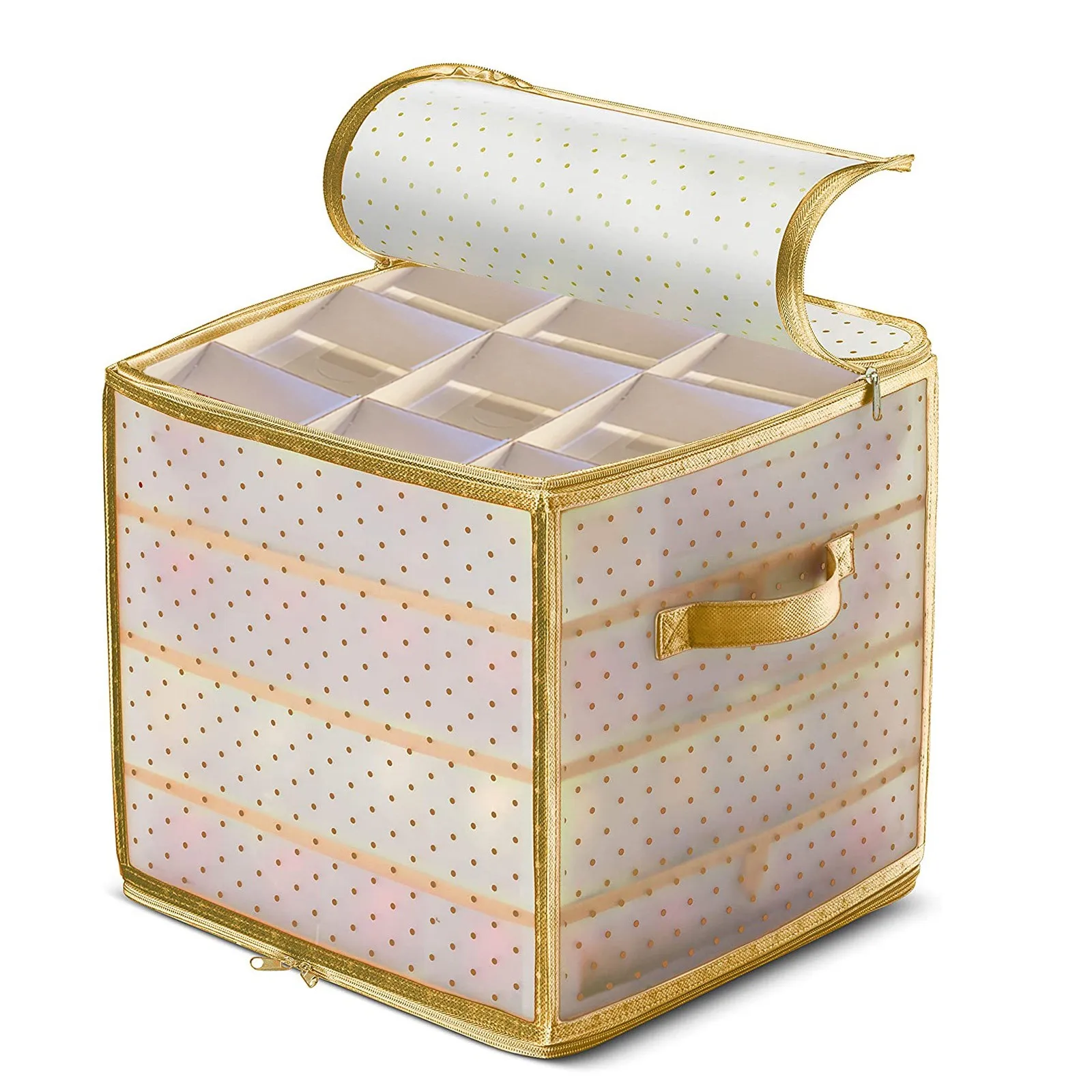 64 Baubles Storage Box with Lid Christmas Xmas Tree Decoration Organiser 64 Bauble Decor Christmas Balls Storage Box