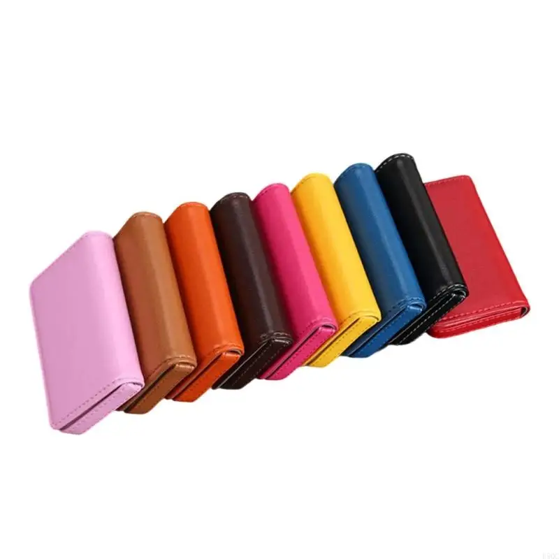 Large Capacity Credit Cards Holder Business Card Holder PU Leather Cardholder Stylish Name Cards for Man Women D5QC