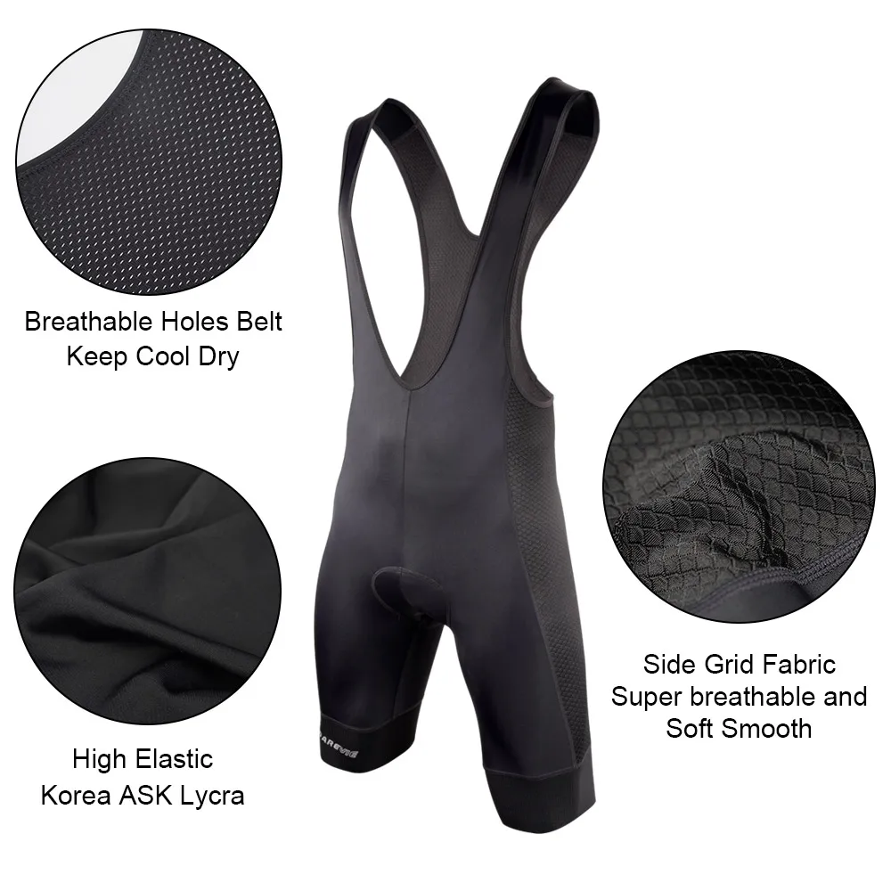 DAREVIE Radsport-Trägerhose mit 3D-Gel-Polsterung für 6-Stunden-Fahrten, Herren-Radhose für Downhill, Pro-Team, Atmungsaktiv mit 7CM Beinbündchen – Detail 3