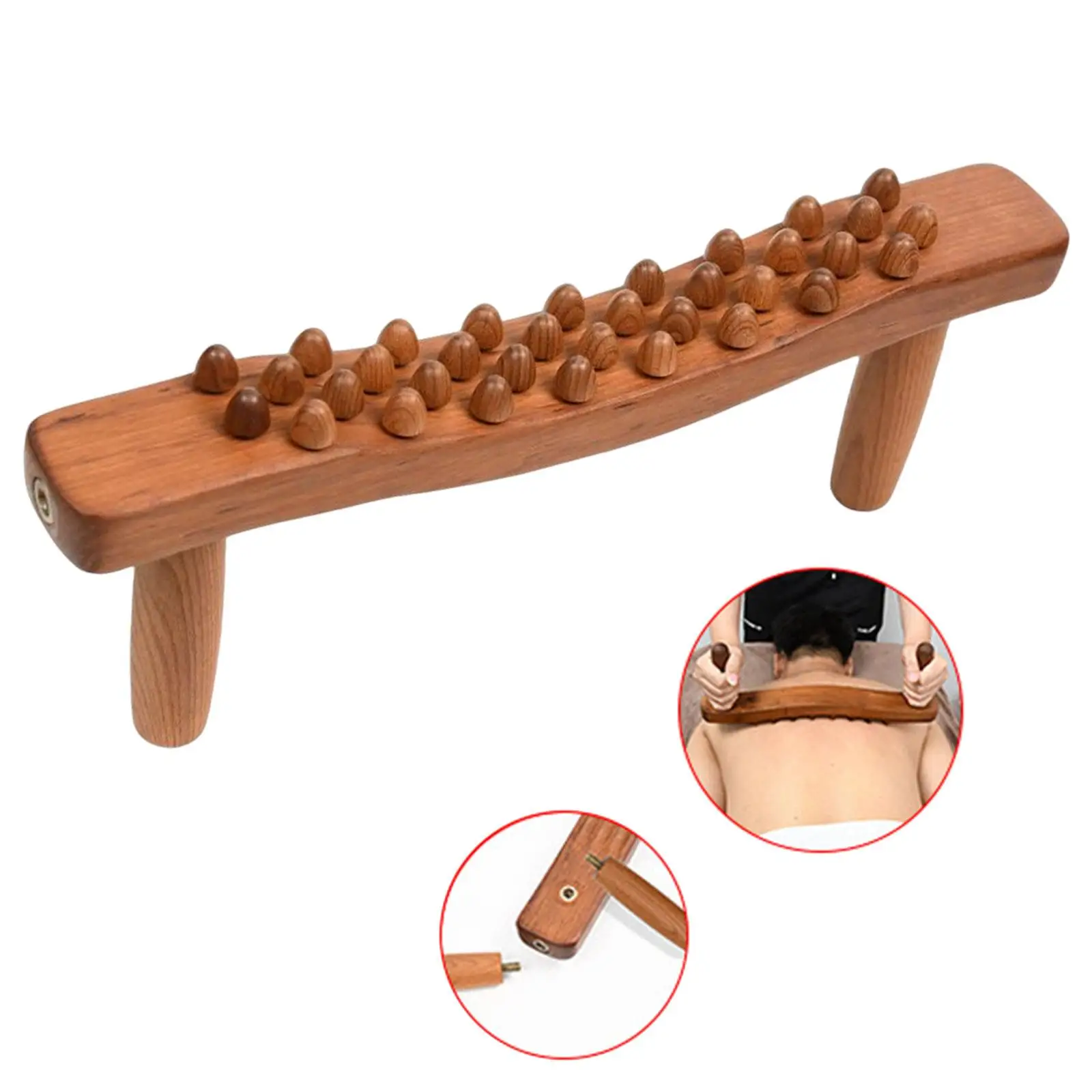 

Wooden Massager Sticks with Detachable Handle Wood Massage Roller Stick for Leg Traveling Thigh Abdomen Beauty Salon