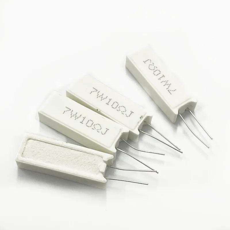 2pcs 7W RX27-5 5% Vertical cement resistor 0.1 ~ 100K 0.1R 0.5R 1R 10R 100R 0.22 0.33 0.5 1 4.7 10 15 20 50 30 100 1K 10K ohm