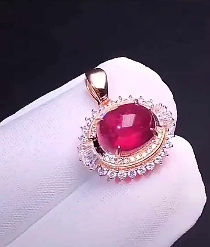 Natural Ruby Oval Cabochon Smooth Polished Surface Egg Shape Large