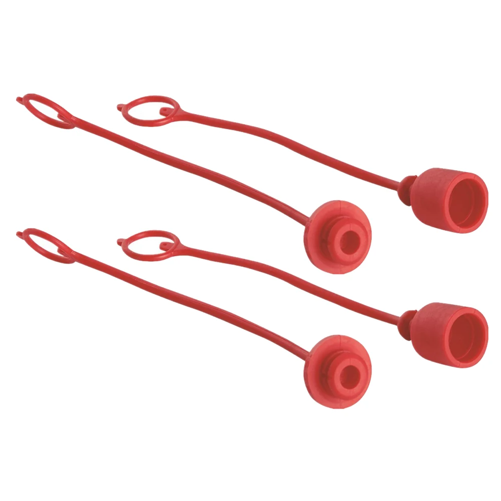 Hydraulic Coupling Dust Cover Set Red Rubber Male Female Caps