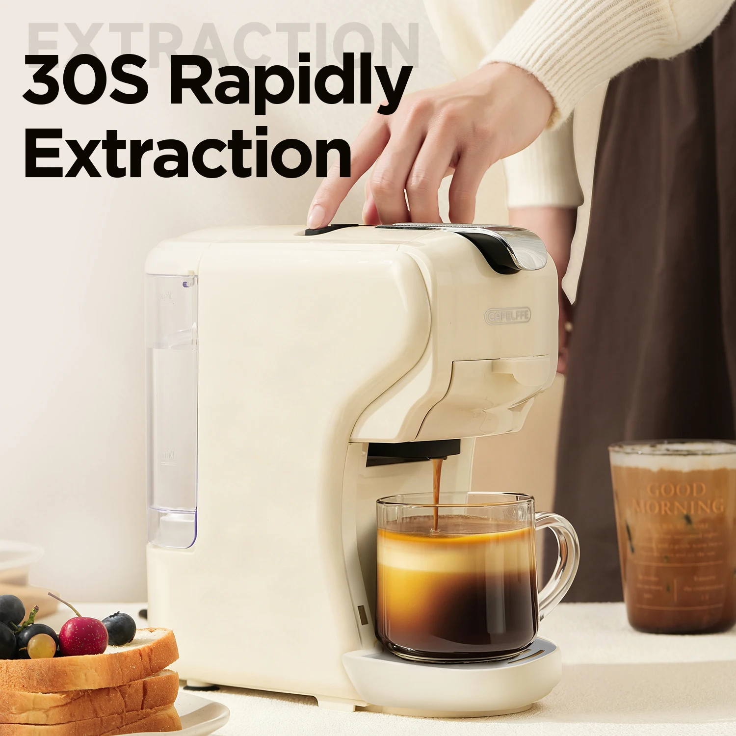 Cafelffe 3in1 ماكينة صنع القهوة بالكبسولات الساخنة...