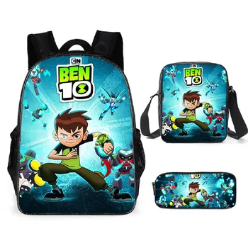 Teenage Hacker Backpack Ben 10 Student Backpack Anime Cartoon Backpack Shoulder Bag Pen Bag 1