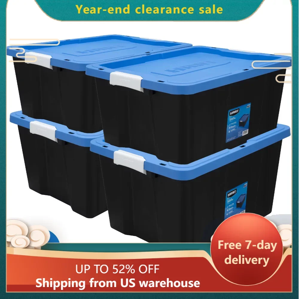 

Organizer Boxes for Storage Set of 4 Camping Box 17 Gallon Heavy Duty Latching Plastic Storage Box Free Shipping Bedroom Living