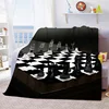 Chess Printed Soft Flannel Throw Blanket International Chess Beds Hiking Picnic Sofa Couch Cover Fashion Bedspread Blanket Gifts 1
