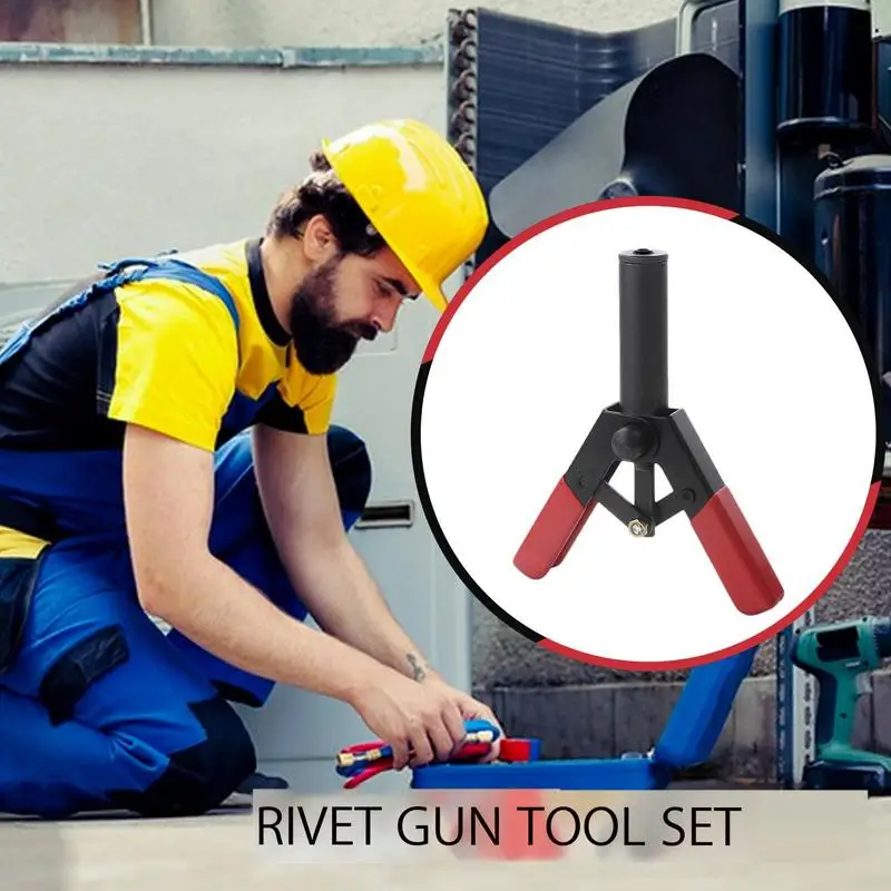 Rivet Tool Heavy Duty Riveter With 40Pcs Nylon Blind Rivets Automotive Riveting Tool Rivet Nut Tool Riveter Tool For Metal Wood 3