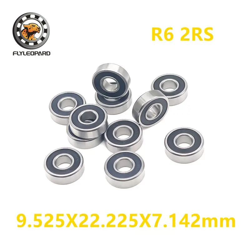 10PCS R6RS 9.525X22.225X7.144mm 인치 소형 베어링 ABEC-7 R6 2RS 볼 베어링 R6RS