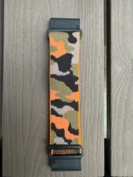 Durable Braided Nylon Loop Strap - QuickFit 22mm/26mm - Quick Fit 26mm (Camouflage Orange)