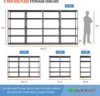 Garage Storage Shelves, 72'' Heavy Duty Metal Utility Rack with Adjustable 5 Tier Shelving for Warehouse Basement Kitchen Living 5