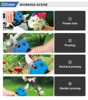 30mm Cordless Electric Scissors Electric Pruning Shears 2 Gears With LED Display Fruit Tree Garden Tool For Makita 18V Battery 4