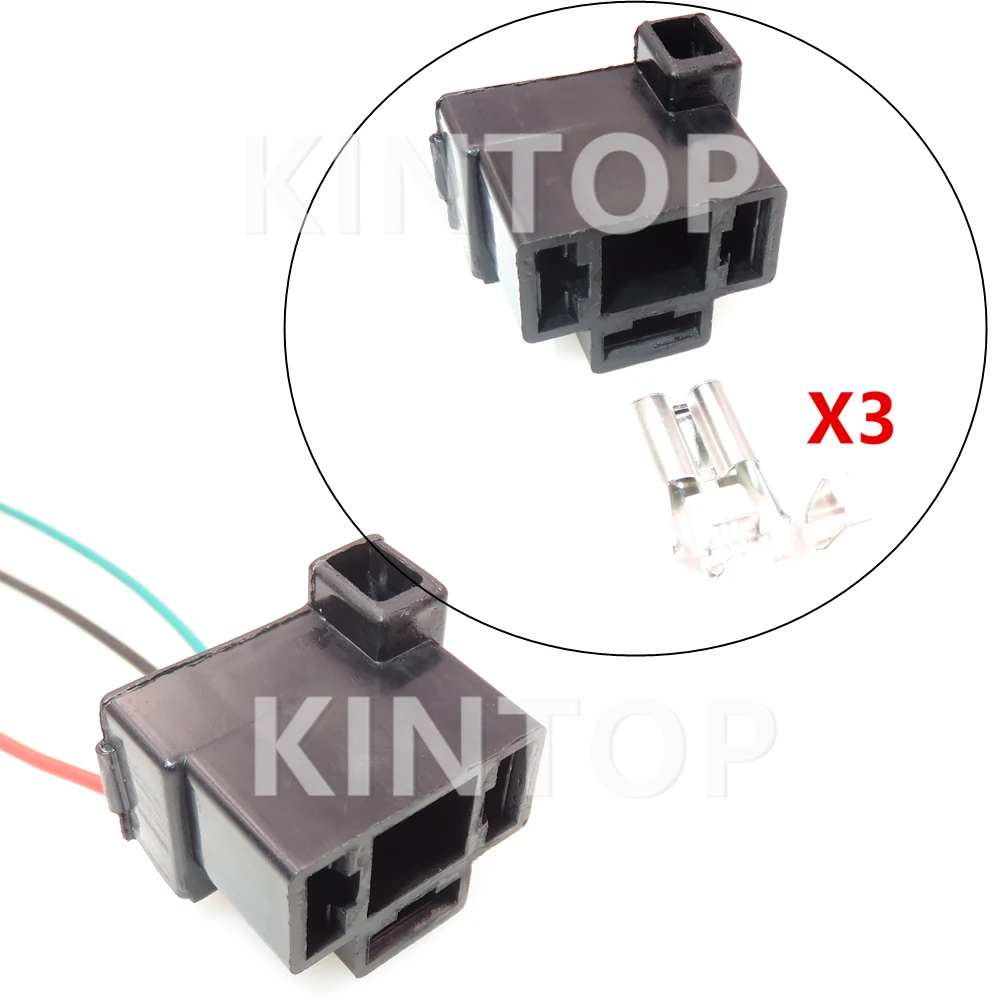 

1 Set 3 Pins Automobile High Current Plastic Housing Unsealed Connector With Wires Car Modification Socket Starter Accessories