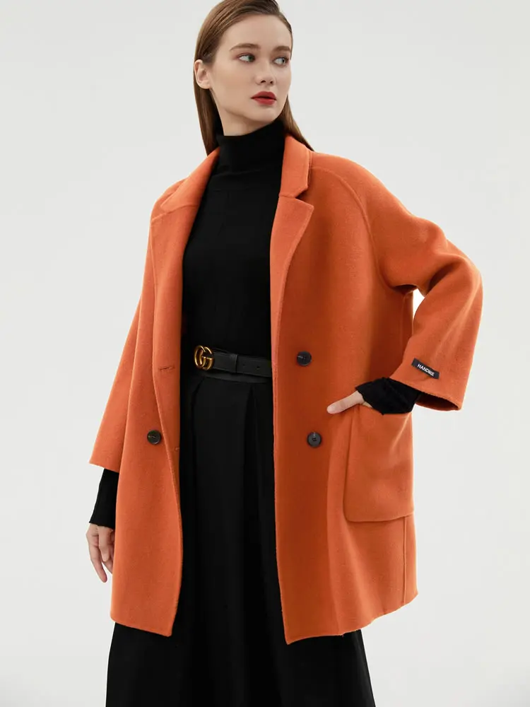 Women's clothing trend wild woolen coat women autumn and winter loose mid-length woolen coat main image 1