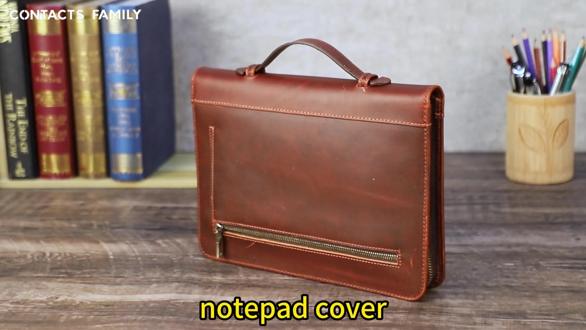 A5 Size Notebook Cover In Dark Brown Tumbled Leather (from Italy), Hobbies & Toys, Stationery - Foto 4