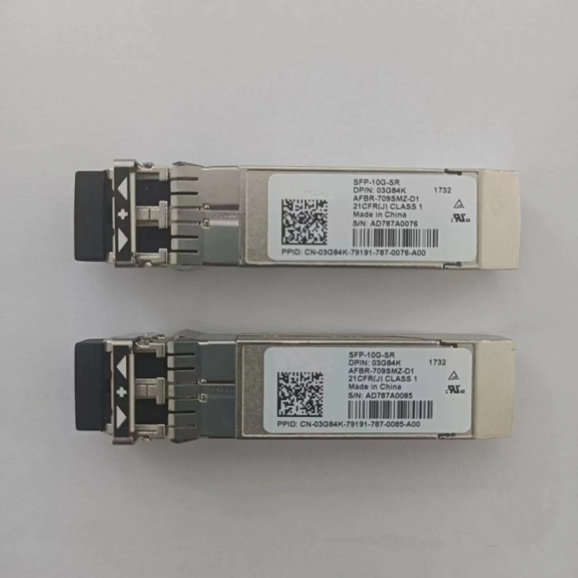 SFP+ Module 10Gb/SFP-10G-SR/03G84K/AFBR-709SMZ-D1/LC-LC 10Gbase-SR 850nm 300m/10g Network Adapter Switch/Multimode Fiber Module 22mm focusable 150mw 850nm infrared ir laser module adjustable focus dot head w ac adapter