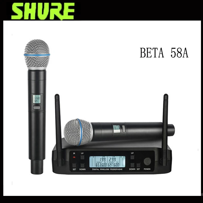 Shure Glxd4 Beta 58a Wireless Microphone Uhf Dynamic Handheld ...