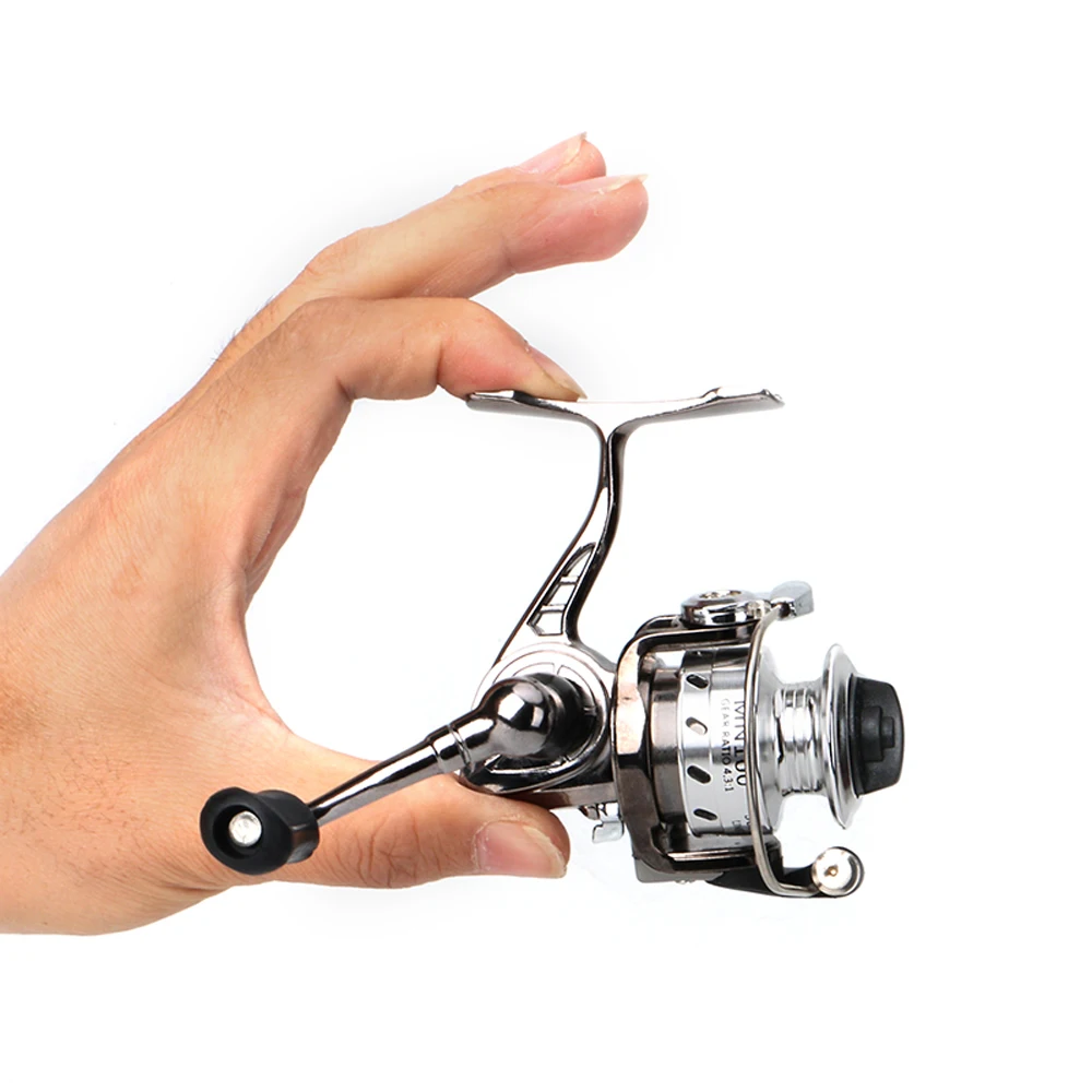 Metal Metal Fish Bait Spinning Fishing Reel Spool Gear Ratio 4.3:1 Metal wheel 