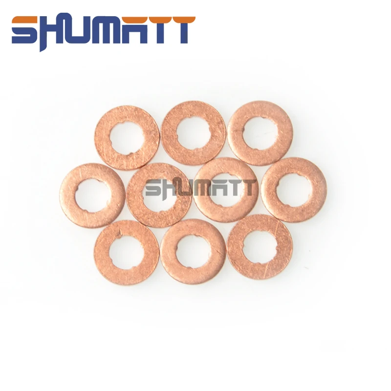 100PCS New Shumatt F00VC17504 Fuel Injector Copper Washer Shim For Injector