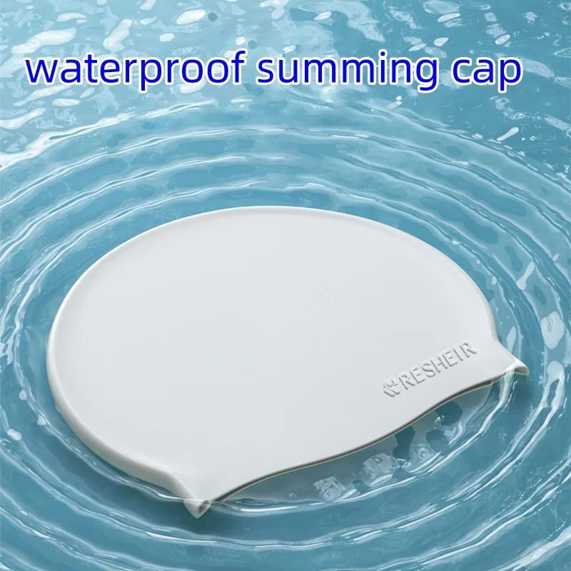 Silicone Waterproof Swimming Cap High Elastic Swim Cap for Women and Men 4
