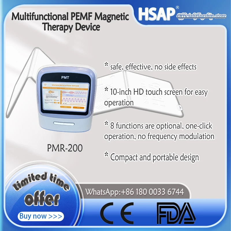 Portable multi-functional PEMF magnetic therapy device human body pain relief machine Improved red blood cell aggregation