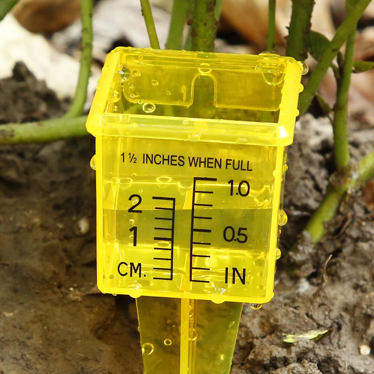 10pcs Durable Plastic Sprinkler Bright Yellow Transparent Rain Gauge Garden Water Gauge Outdoor Water Measuring Reusable Tool