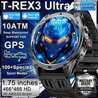 2026 nouvelle montre intelligente militaire 1000Mah batterie GPS trace boussole 10ATM tactique étanche Sport lampe de poche appel montre intelligente hommes 1