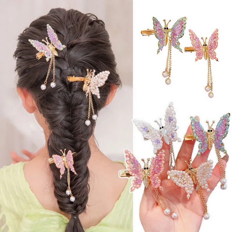 New Women Girls Cute Colorful Butterfly Hairpin Beautiful Hair Ornament Barrettes Headband Hair