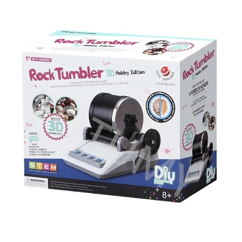 Children'S Fun Electric Gem Polisher Machine Grinder Set DIY Stone Polishing Machine Test Toy For Kids Adults