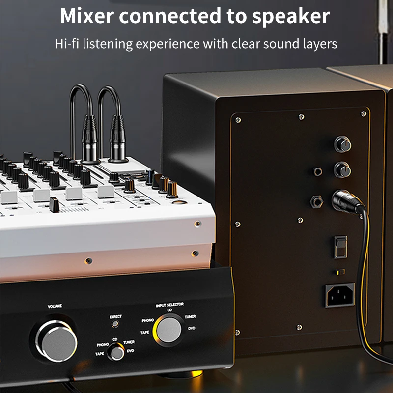 Xlr 남성-여성 Hifi XLR 케이블, 고품질 3 핀 XLR 남성-XLR 여성 오디오 케이블 마이크 연장 케이블 스피커