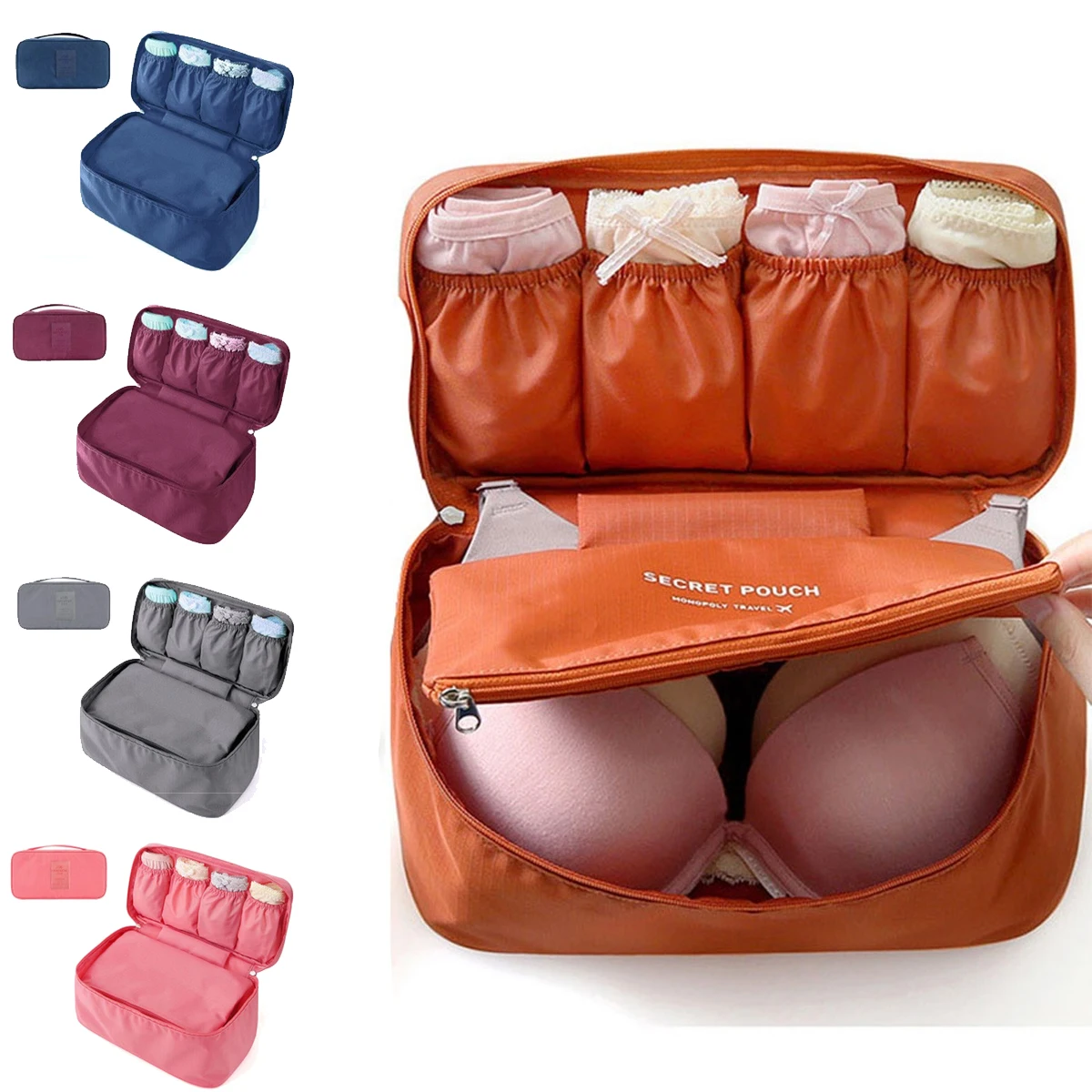 Travel Bra Organizer Bag Portable Underwear Classification Pouch  Multifunctional Socks Storage Box - AliExpress