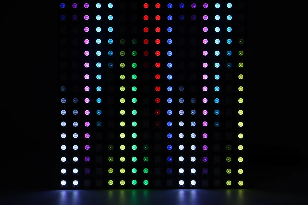 WS2812B LED Digital Flexible Individuell adressierbare Panel Licht WS2812IC 8x8 16x16 Modul Matrix Bildschirm DC5V – Detail 29