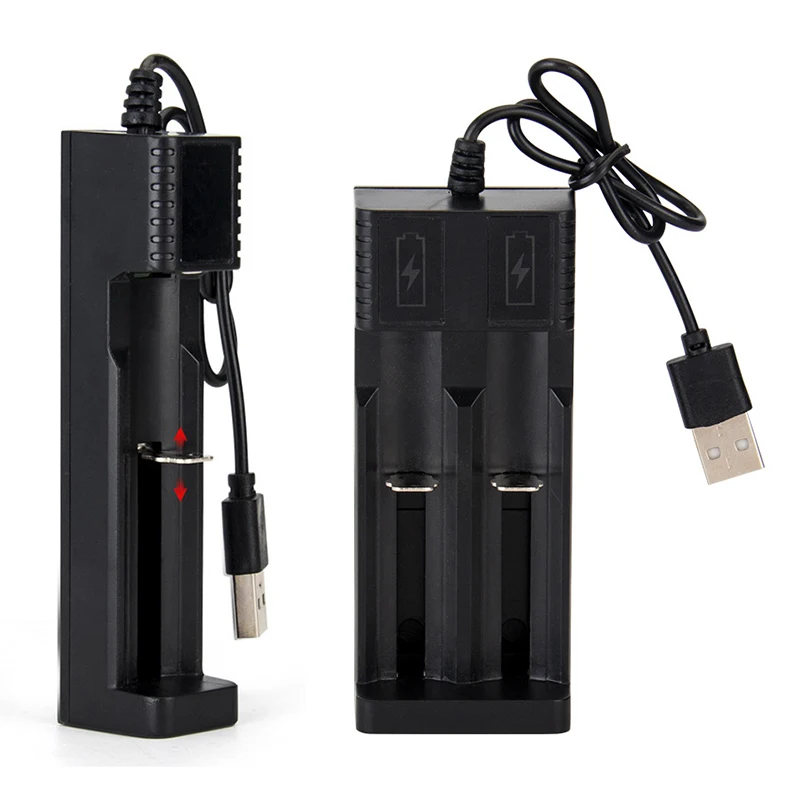 1/2 Slots Smart 18650 Charger Lithium Battery Charger Universal Battery USB Charger Smart Chargering For Rechargeable Batteries