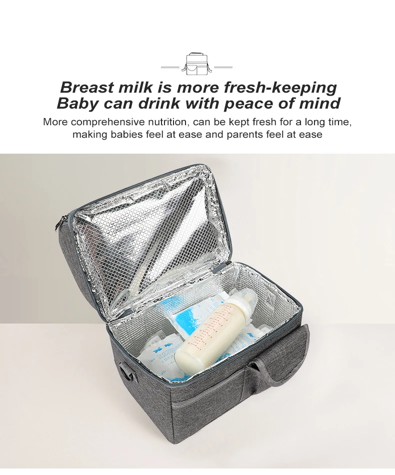 Description Picture 5 of itemPortable Lunch Box Mommy Bag Carrying Milk Storage Ice Insulation Bag Leak-proof Office Worker Bento Box Picnic Food Container