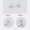 SOFTPIG Real 925 Sterling Silver Triangle Hoop Earrings For Women Charms Fine Jewelry 2024 Trendy Geometric Accessories 4