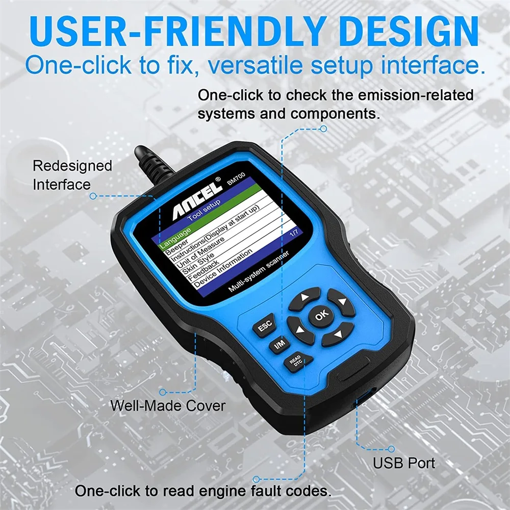 Ancel BM700 OBD2 Scanner Car Diagnostic Tool Multi-System OBD2 Scanner Auto Fault Code Reader for BMW After 1998 big car inspection equipment