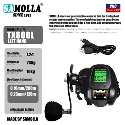 High-Speed Waterproof Baitcasting Reel with LED Display & 10kg Drag Capacity (A)