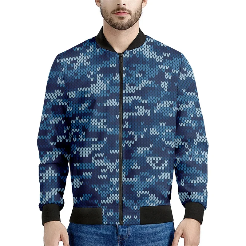 thumbnail image 1 of Chaqueta con estampado de camuflaje para hombre, colorida chaqueta de manga larga con estampado 3D, chaquetas casuales holgadas con cremallera para deportes de calle, 1 of 5