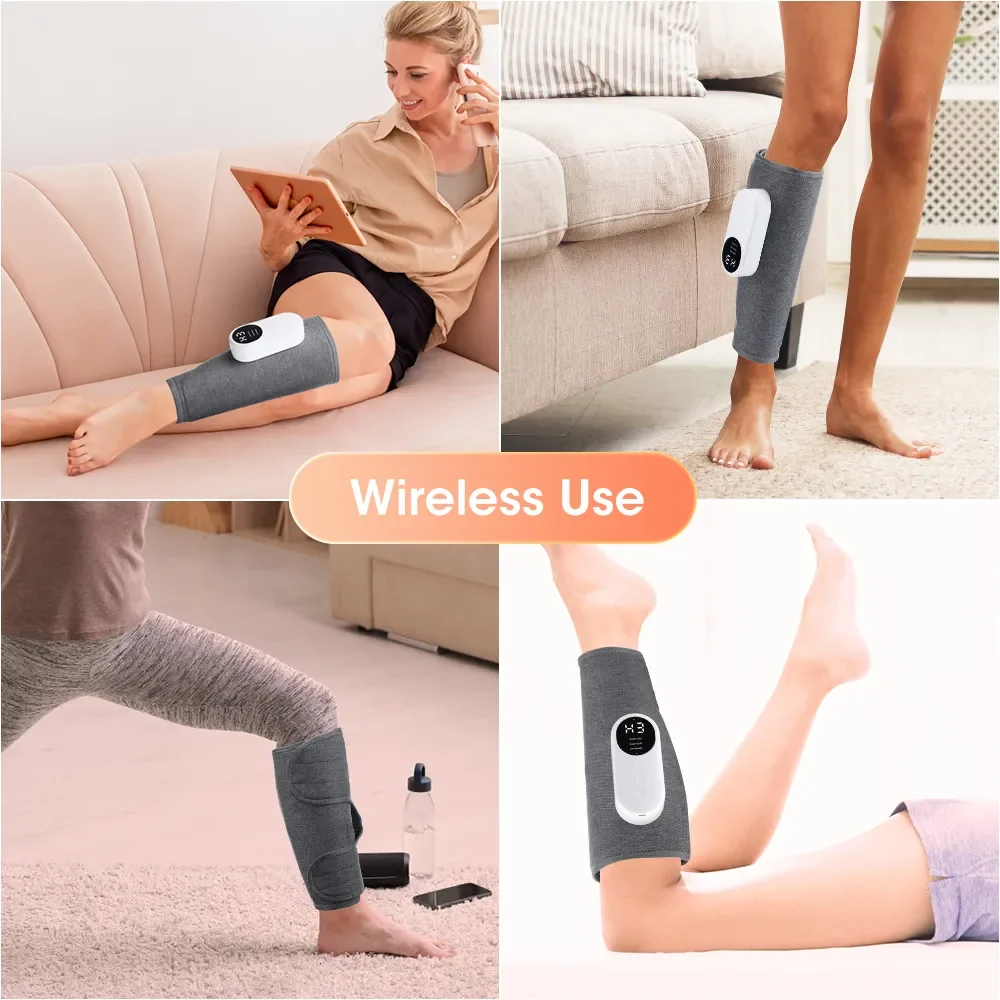 Ohio eur électrique à compression d'air pour les jambes, 3 modes de massage, cuisse et genou, paquet complet à 360 °