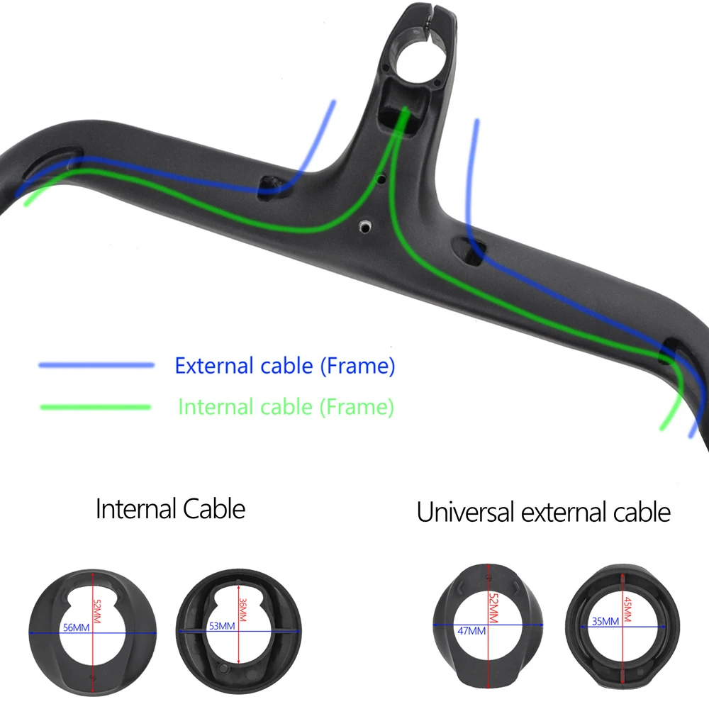 SYNCROS Road Handlebar T1000 Integrated Carbon Road Handlebar 28.6mm Internal Routing Black Matte Bike Accessories and Spacers bicycle accessories bicycle handlebar
